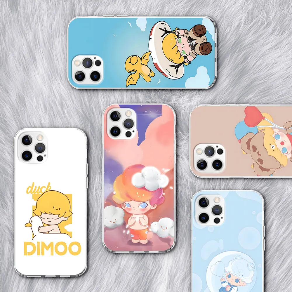 DIMOO чехол для Apple iPhone 16 13 11 12 14 Plus 15 Pro 7 8 XR X XS Max прозрачный силиконовый телефона