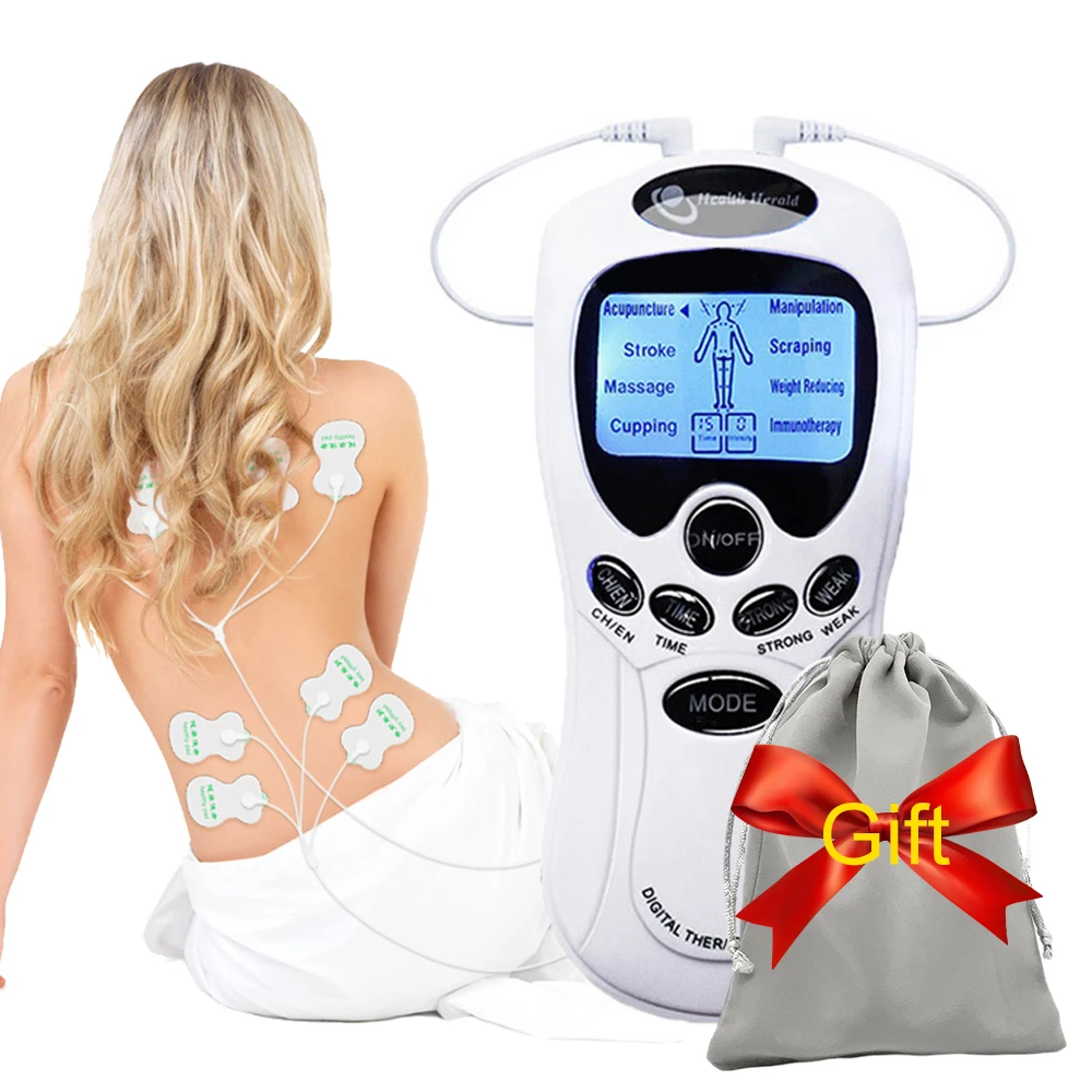 

Daul Electric Tens Muscle Stimulator Ems Acupuncture Face Body Massager Digital Therapy Herald Massage Tool Electrostimulator