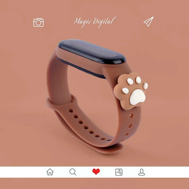 

Силиконовый ремешок для Mi Band 7 6 5 4 3, сменный умный Браслет для часов Xiaomi MI Band 6 5 4, креативная кукла, подарок