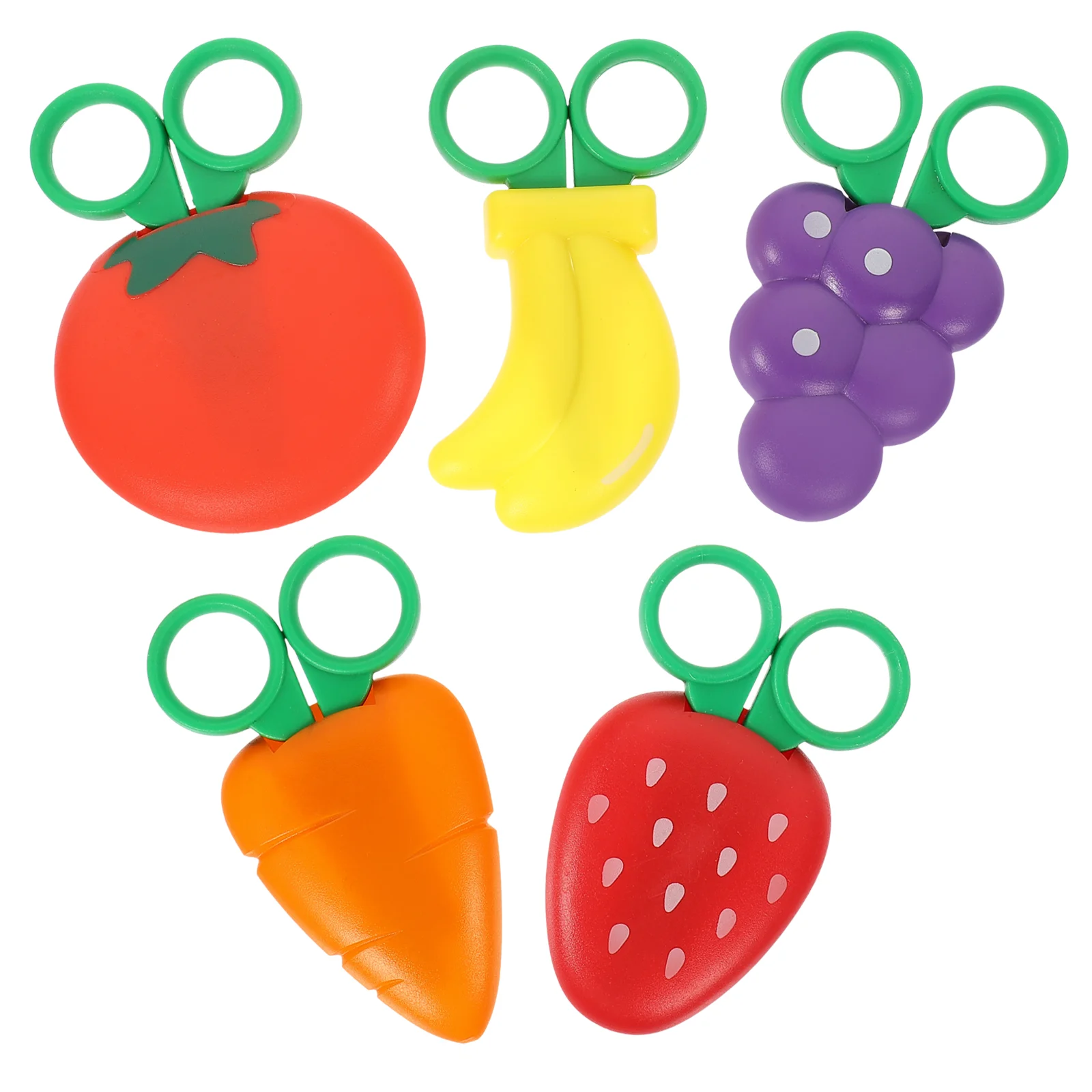 

5 Pcs Fruit Shape Scissors Toddler Safety Classroom Sewing Fridge Magnets Kids Bulk White Board Cutters Ages 8-10 Refrigerator