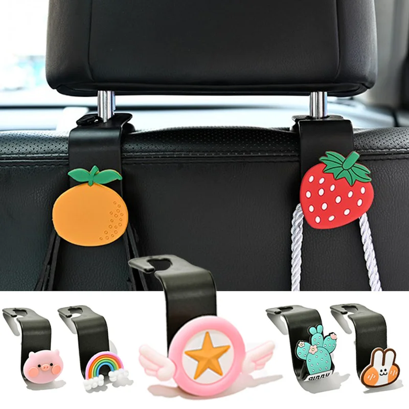 

Nette Cartoon Auto Haken Obst Sterne Flügel Decor Auto Hinten Sitz Hängen Haken Universal Innen Lagerung Halter Auto Zubehör