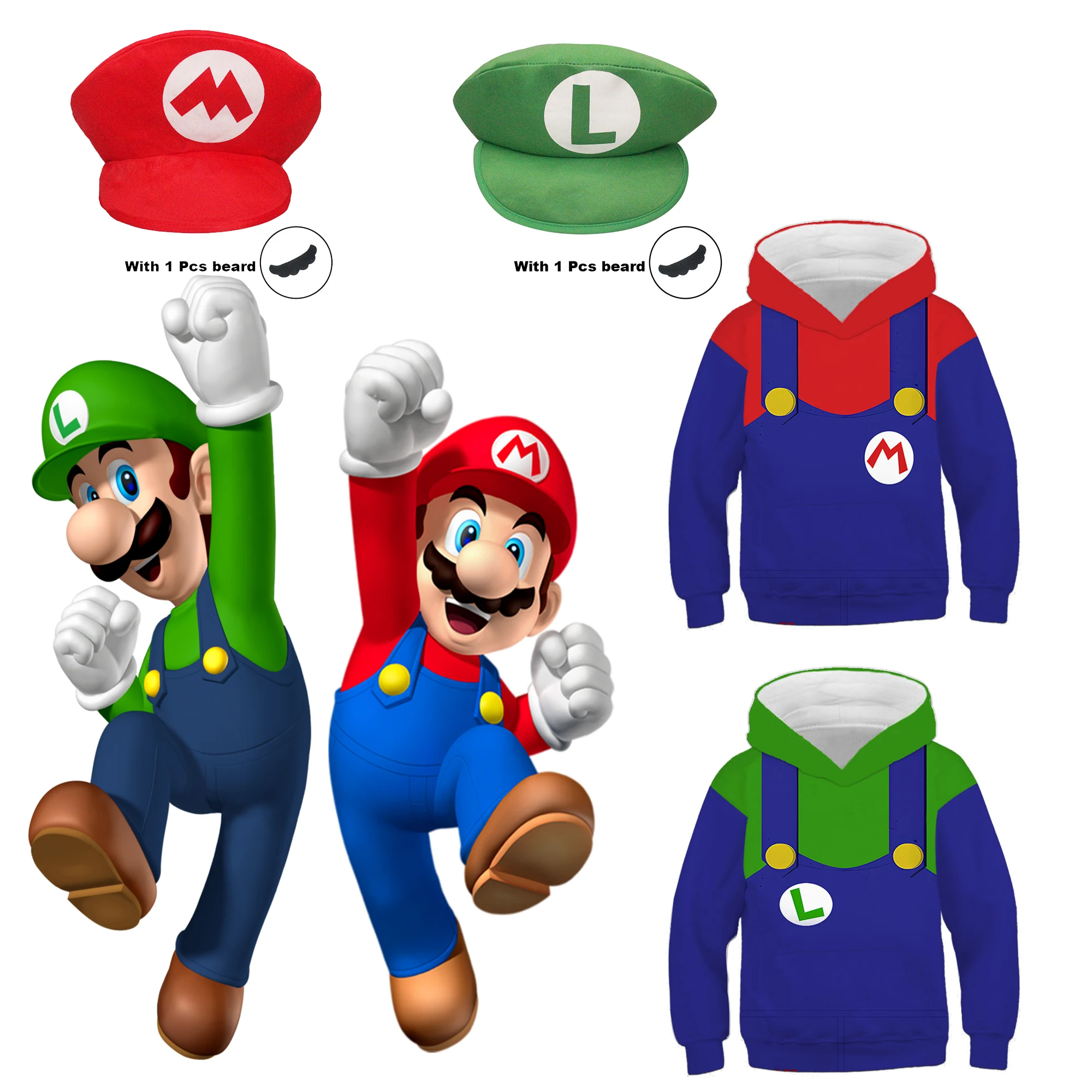 

3-14Y Kids Boys Hoodie Girls Clothes Super Mario Hoodies Sweatshirts Children Long Sleeve Tops Baby Boy Girl Clothing Autumn