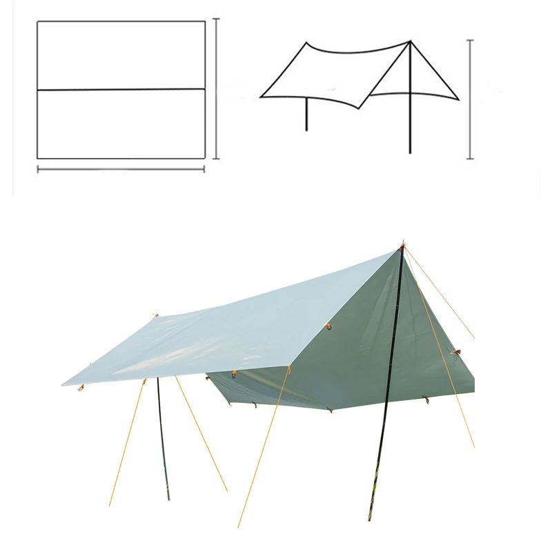 Многофункциональный уличный навес с серебряным покрытием водонепроницаемый