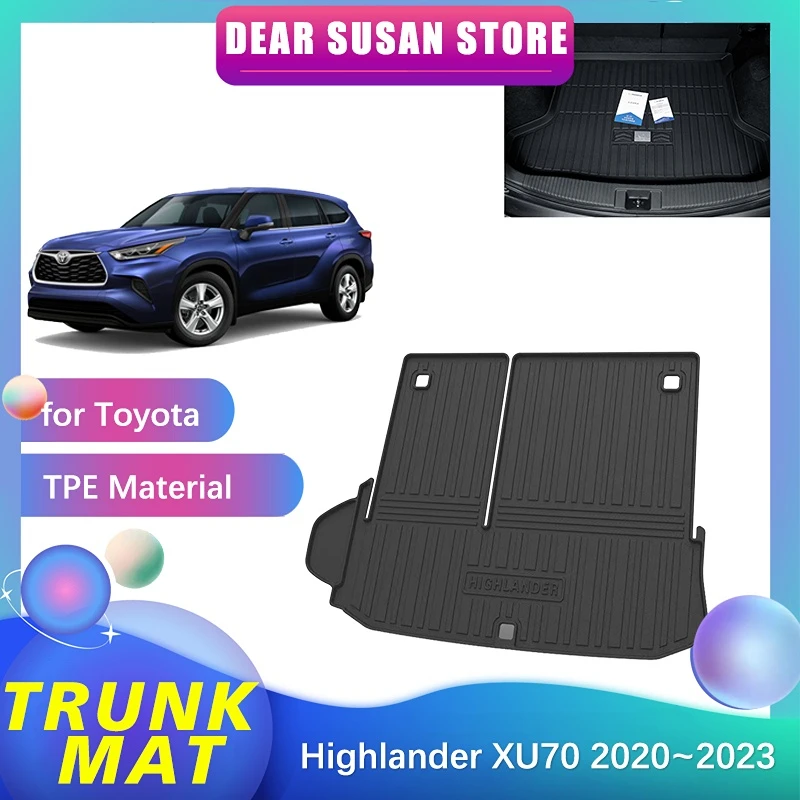 

Special Rear Trunk Mat for Toyota Highlander Kluger XU70 Hybrid 2020~2023 Waterproof Foot Pad Trunk Space Decoration Accessorie
