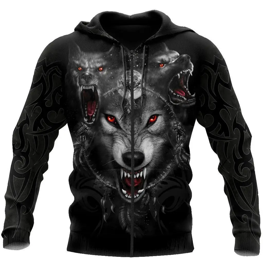 

New Arrival Fashion Mens Hoodies 3D Wolf Printed Loose Fit Sweatshirt for Men Streetwear Hoody Funny Hoodie Brand pullover-82