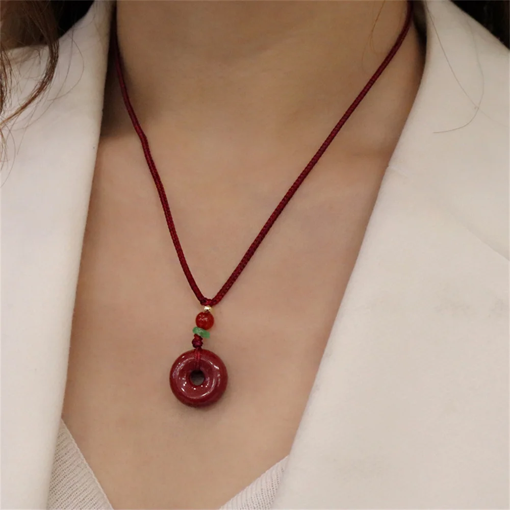 

Cinnabar Pendant High Content Purple Gold Sand Pendant For Men And Women
