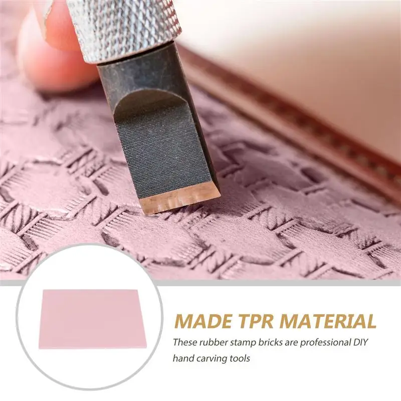

5Pcs Rubber Carving Blocks Hand Carved Rubber Bricks Rubber Crafts DIY Craving Accessories Special rubber brick rubber seal