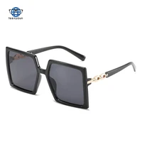 teenyoun new style square sunglasses luxury brand fashion big frame square uv400 glasses punk diamond rimmed sun gl