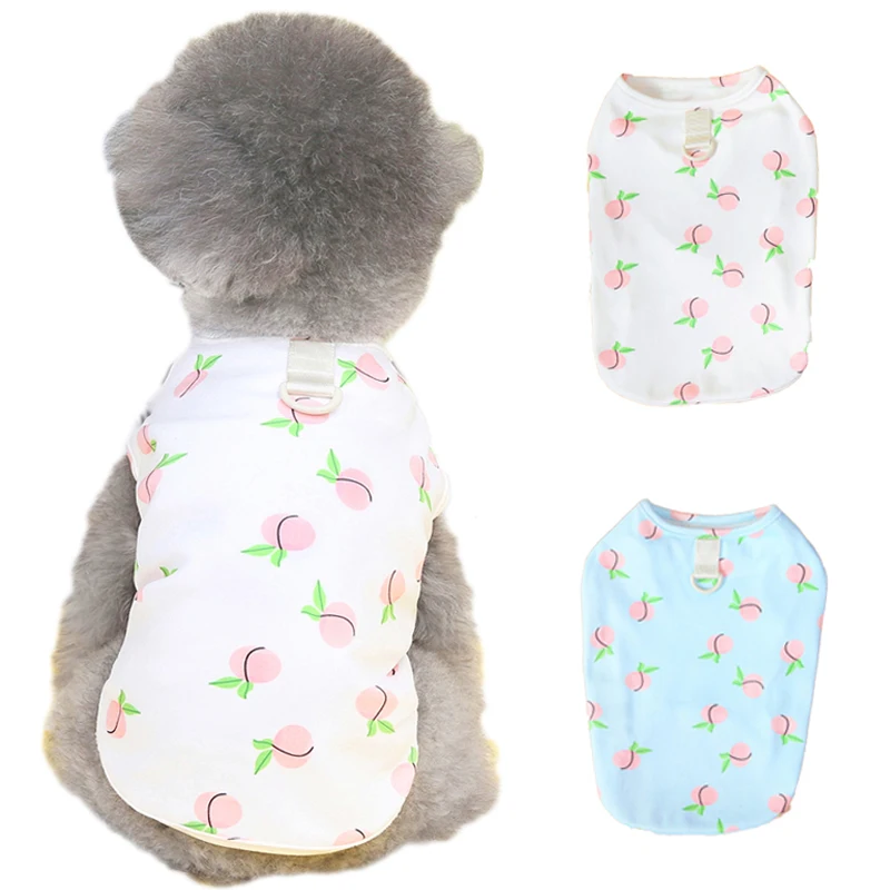 

Sweet Dog Vest Summer Pet Clothes Sleeveless Dog Hoodies Shirts Clothing Traction Ring Puppy Cat Vests for Small Dogs Yorkshire