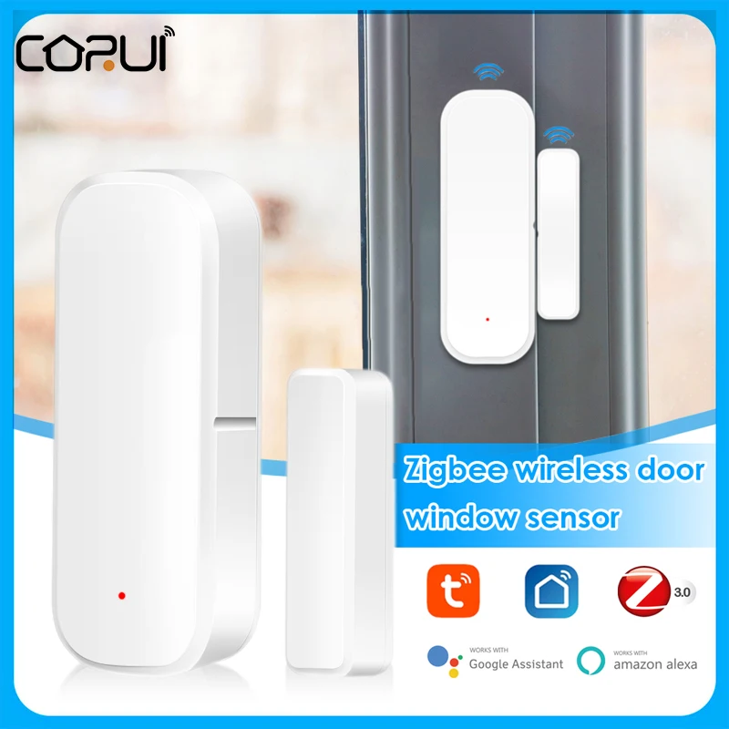 

CoRui Tuya Smart ZigBee Door Window Sensor Smart Home APP Remote Alarm Portable GPS Tracker Key Finder Tür-Und Fenstersensoren
