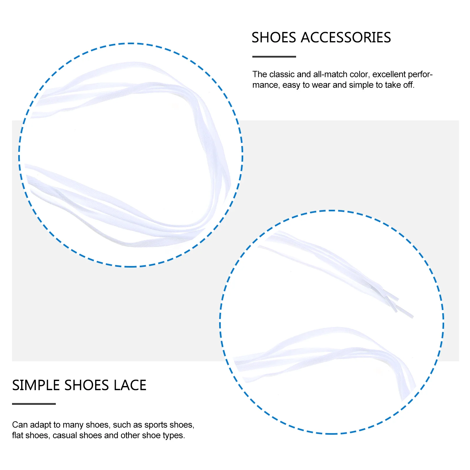 2 Pairs Simple Shoelaces Useful Shoes Laces Casual Shoes Strap for Sports Shoes