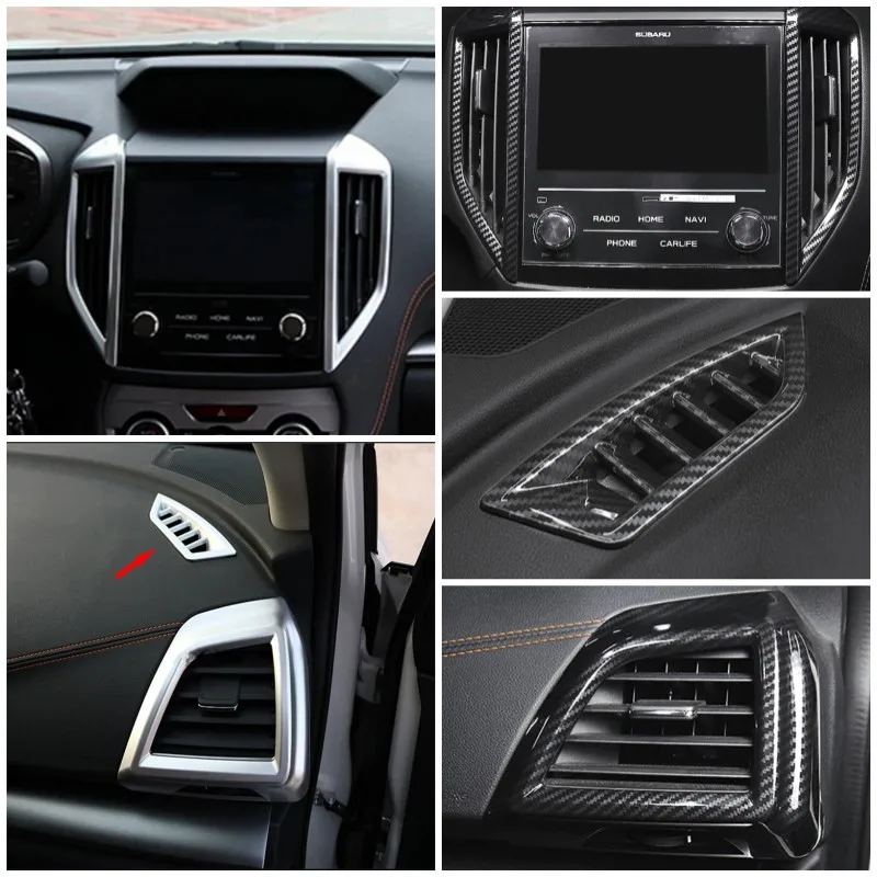 

Аксессуары для Subaru XV Crosstrek 2018 -2021, решетка вентиляционного отверстия кондиционера, крышка рамы, отделка, внутренний Стайлинг, кнопка переключателя