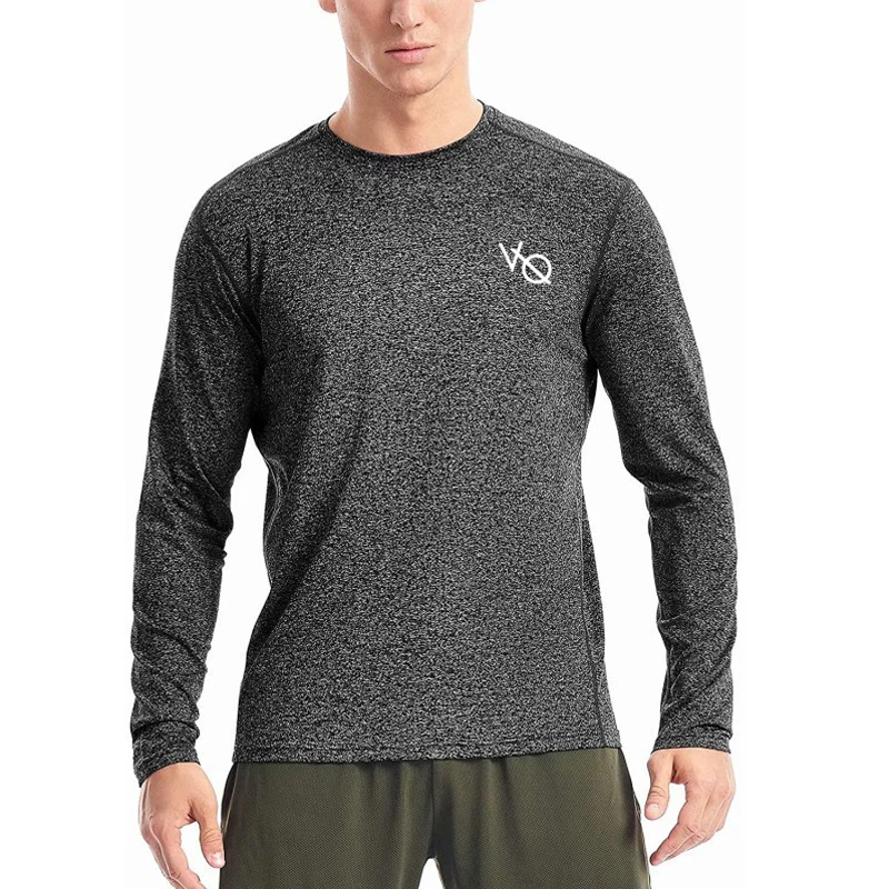 

Fitness sports long-sleeved T-shirt high elastic men quick-drying breathable round neck running training clothes bottoming shirt
