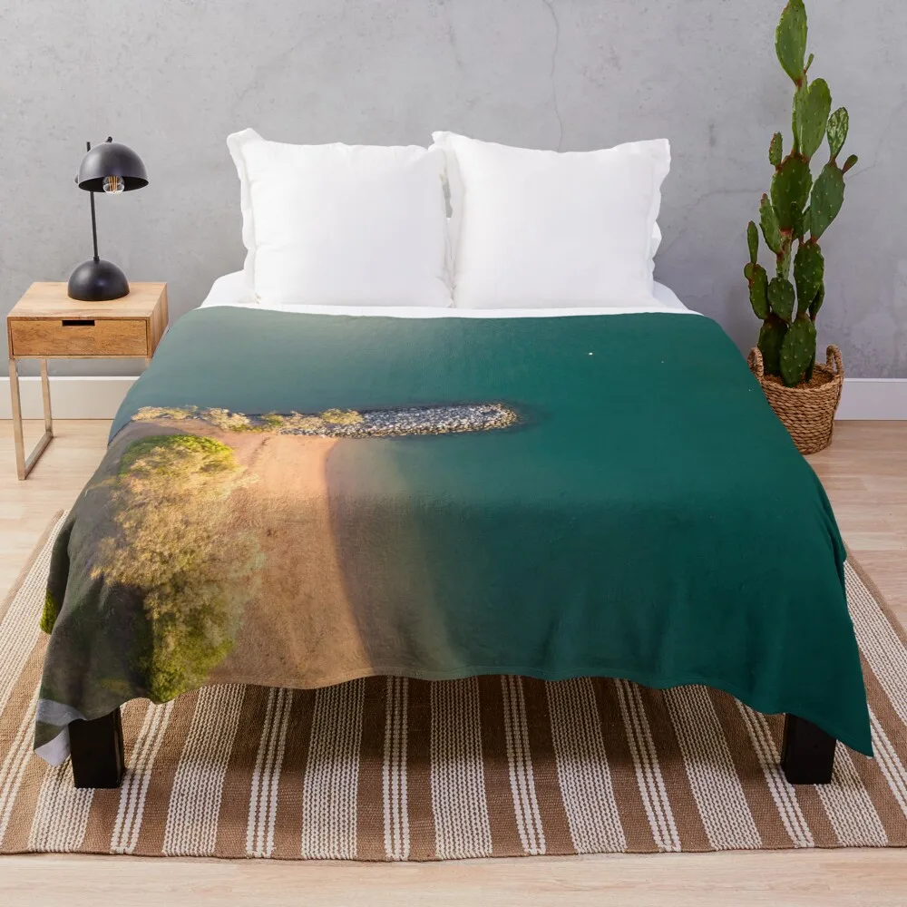 Пляжное и каменное одеяло летние тонкие одеяла