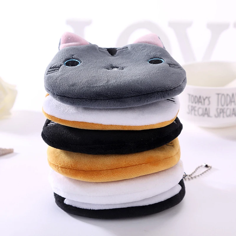 Cartoon Kids Girls Coin Purse Cute Cat Plush Wallet Women Girls Change Purse Bag Mini Money Coin Key Wallets Pouch Children Gift