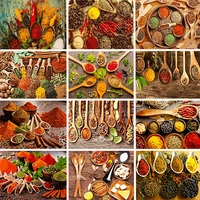 oil painting by numbers food for adults paints by number spicy food on canvas painting kits home decoration diy gift 40x50cm