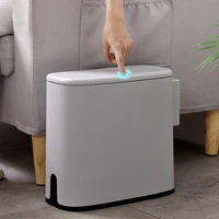 touchless trash can luxury nordic narrow induction type small trash can bedroom office lixeira banheiro rubbish bin yh5ljt
