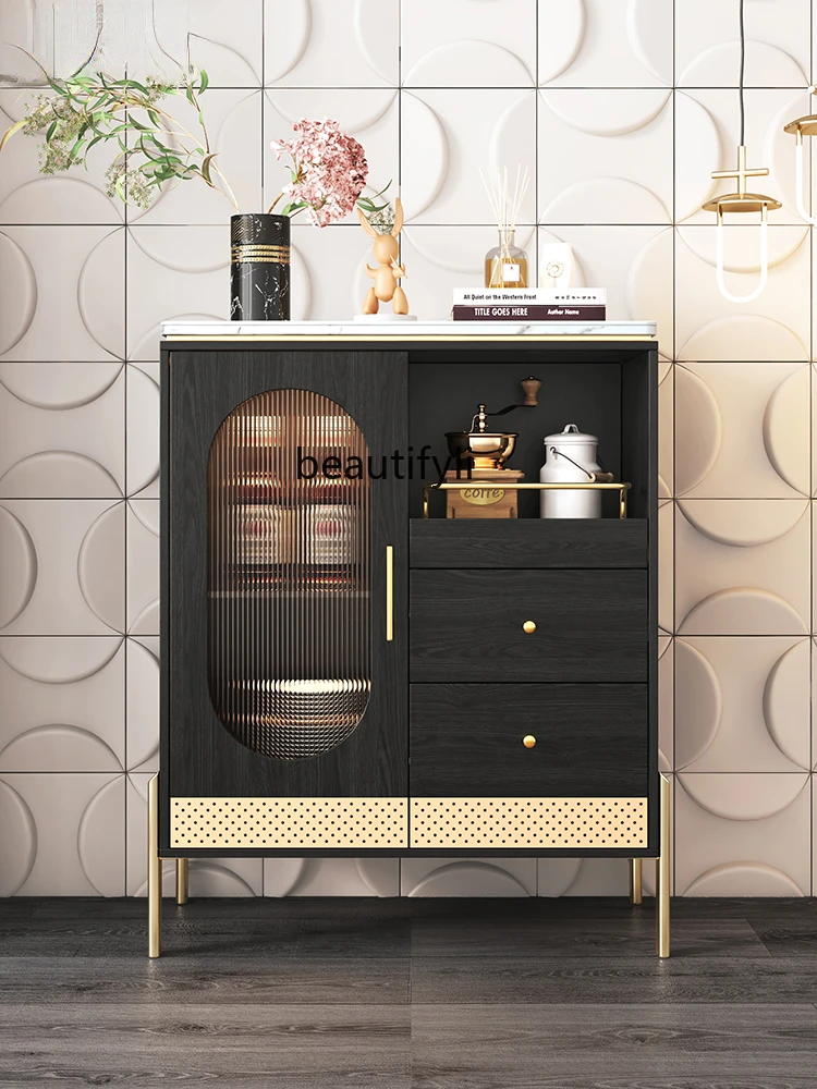 

zqLight Luxury Meal Side Cabinet Living Room Cabinet Kitchen Integrated Wall Locker Side Cabinet Simple Modern Small Cabinet