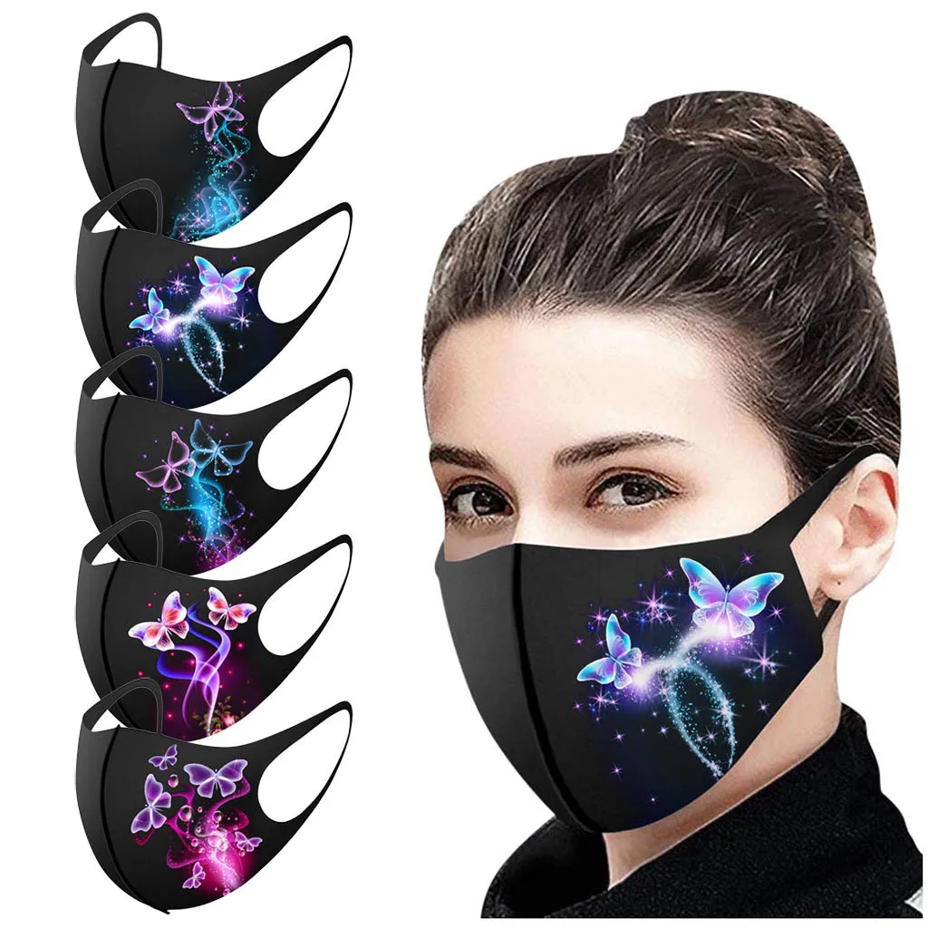 

1PCS Adult Facemask Prints Protection Face Mask Washable Earloop Mask Windproof Mouth Cover Breathable Mask mascarillas