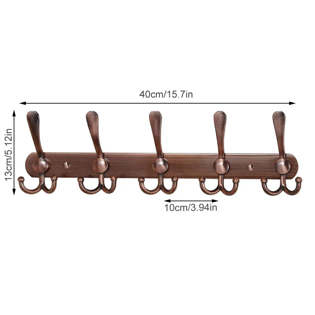 

2pcs Robe Hooks Luxury Bathroom Wall Antique Robe Hooks 5 Row Hook Coat Hanger Door Hooks For Bathroom Accessories Bag Shelf