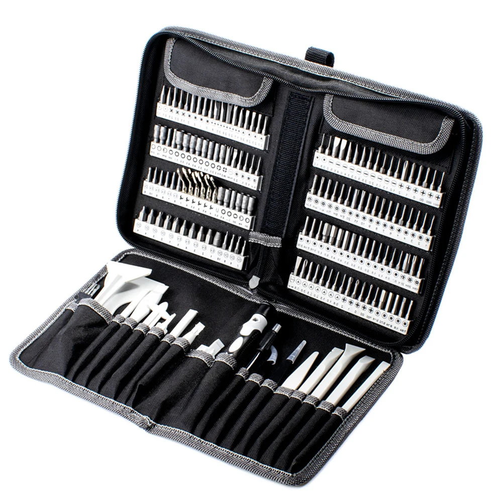 

Indoor Screwdriver Set Screwdriver 180Pcs/Set Black/Grey Steel Toy Repair