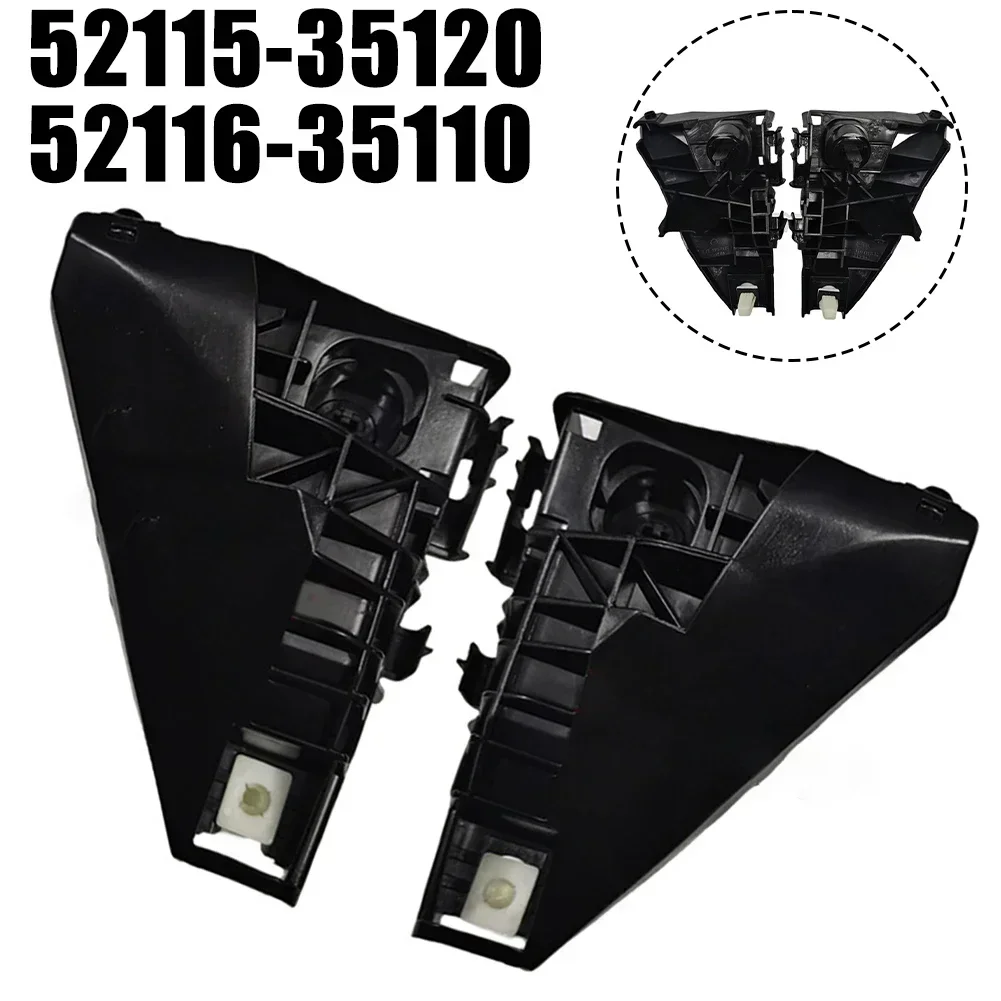 Черная пара кронштейнов переднего бампера для Toyota FJ Cruiser 2007-2014 4.0L OEM 52115-35120 52116-35110