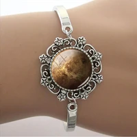 wholesale gifts handmade lace bracelet planet photo glass dome bracelet charms jewelry for friend decoration personality fhw640