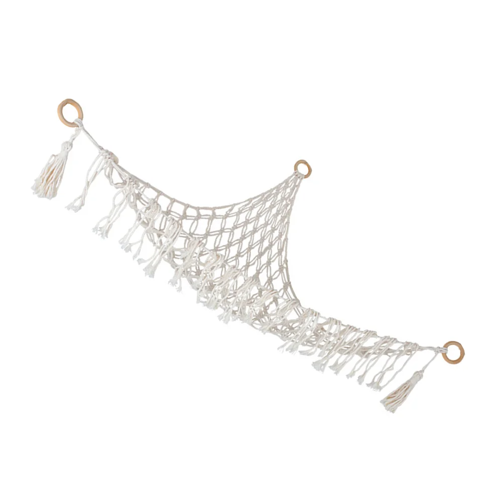 

Girl Stuffed Animals Holder Hanging Toiletry Bag Toy Net Hammock Storage Cotton Rope Corner Mesh