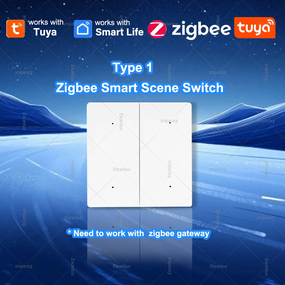 

Беспроводной контроллер Tuya Smart ZigBee для сценариев 4 кнопки