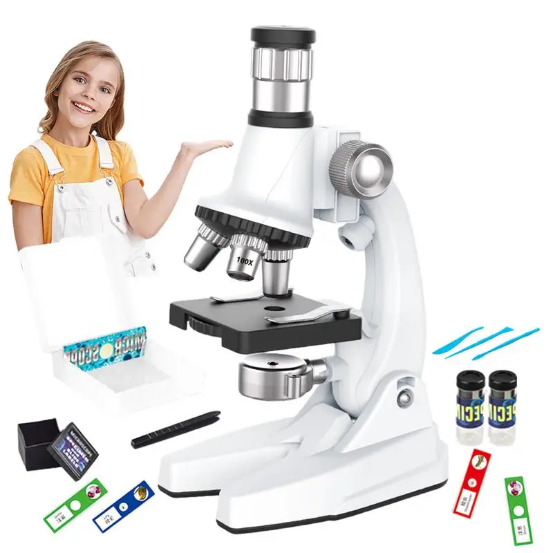 Детский микроскоп 1200X Clear Science Kit с набором для экспериментов STEM Project Toy со