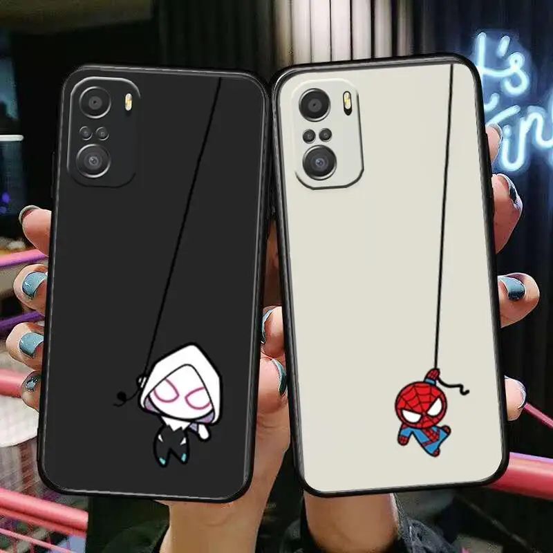 

cute spiderman For Xiaomi Redmi Note 10S 10 9T 9S 9 8T 8 7S 7 6 5A 5 Pro Max Soft Black Phone Case