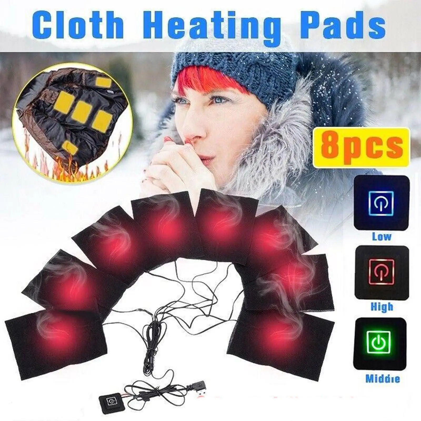 

9 в 1 подогреваемый коврик Usb, нагреватель для одежды с регулируемой температурой, электрический нагревательный лист, нагревательный коврик ...