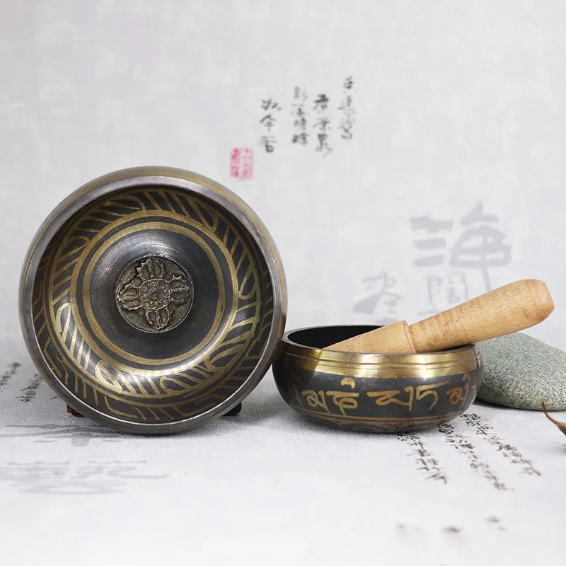 

Tibetan Singing Bowl Decorative-wall-dishes Home Buddhism Decoration Dharma Monks Lama Supplies Chakra Nepal Handmade Bowl