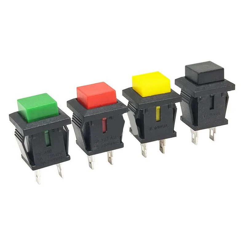 5PCS DS-429A DS-429B DS-430 Маленький кнопочный выключатель Self-lock Square