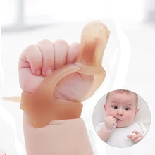 เด็กความปลอดภัย Hand Teether เด็ก Anti-Eating Hand ของเล่น Teething ซิลิโคน Pacifier เด็ก Molar ของเล่นเด็กสาว Thumb teether