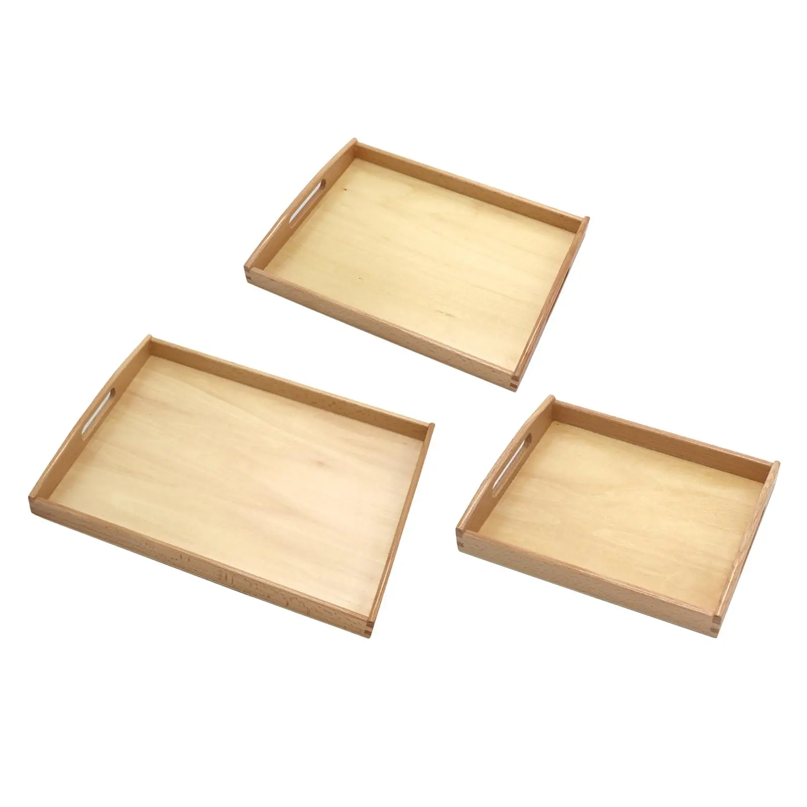 

Montessori Wooden Tray Montessori Sand Tray Toy Rectangular Shape Durable