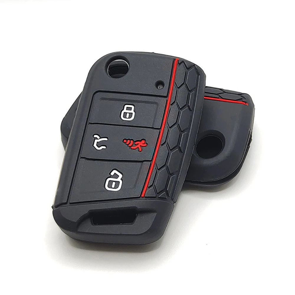 

For VW Polo Golf 7 Tiguan for Skoda Octavia Kodiaq Karoq for SEAT Ateca Leon Ibiza 2016 2017 2018 2019 Car Remote Key Case Cover