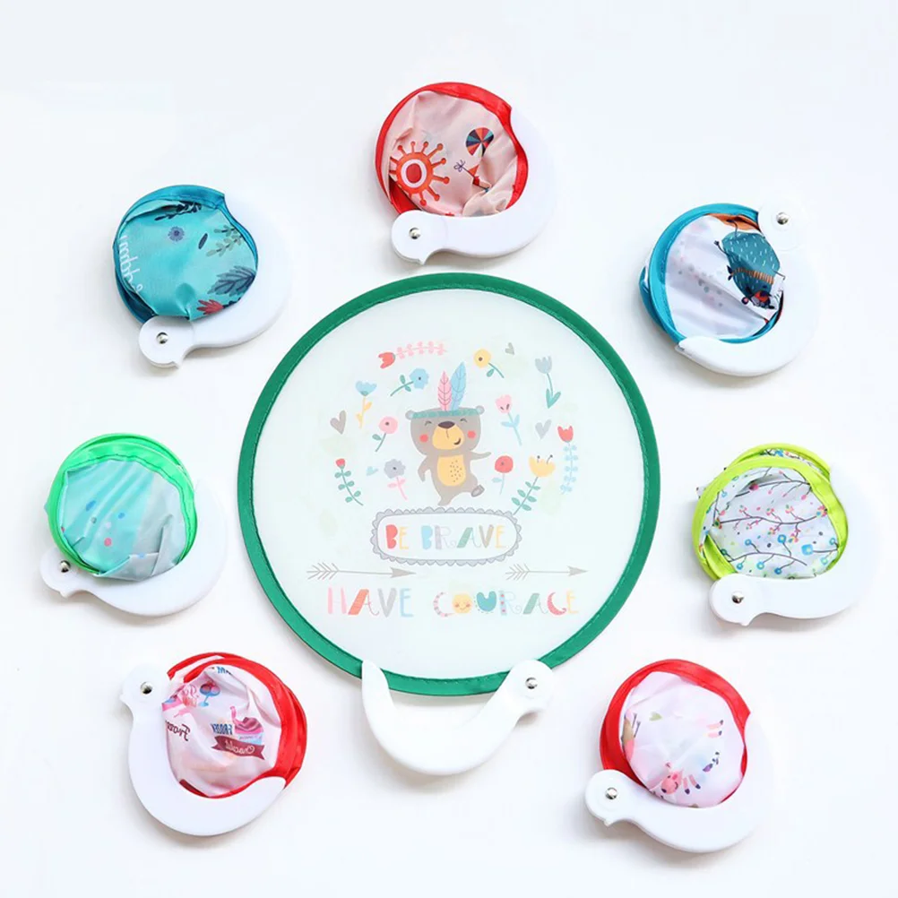 

Fan Folding Handheld Foldable Collapsible Fans Round Japanese Chinese Mini Small Purse Hand Kids Handfan Style Decorative Circle