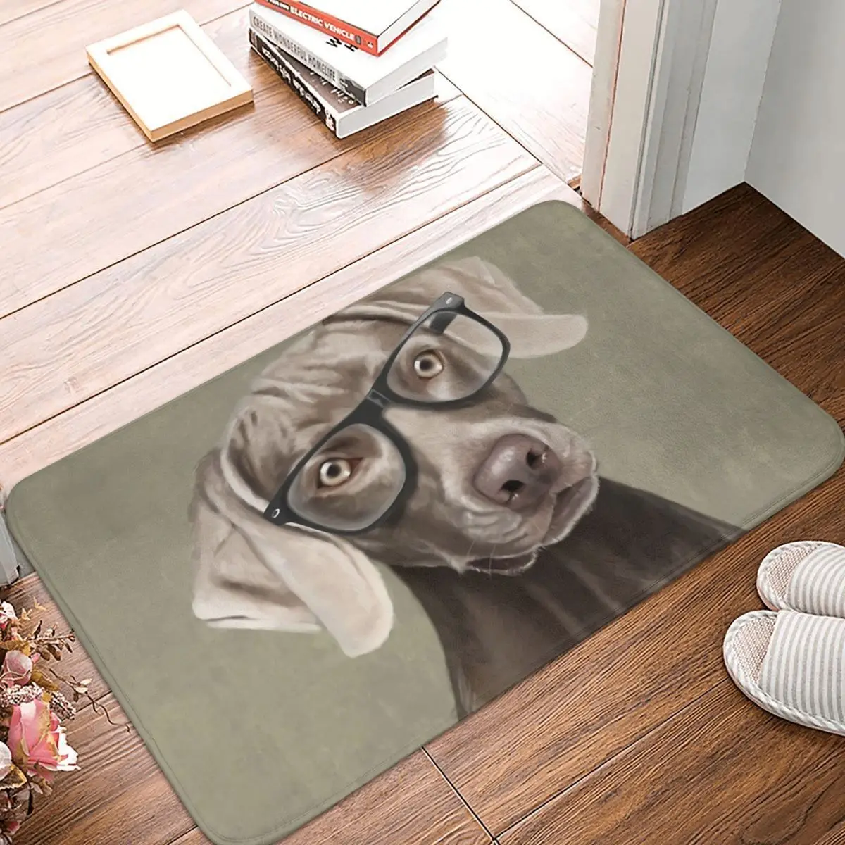 

Bath Non-Slip Carpet Mr Weimaraner Living Room Mat Entrance Door Doormat Home Decor Rug