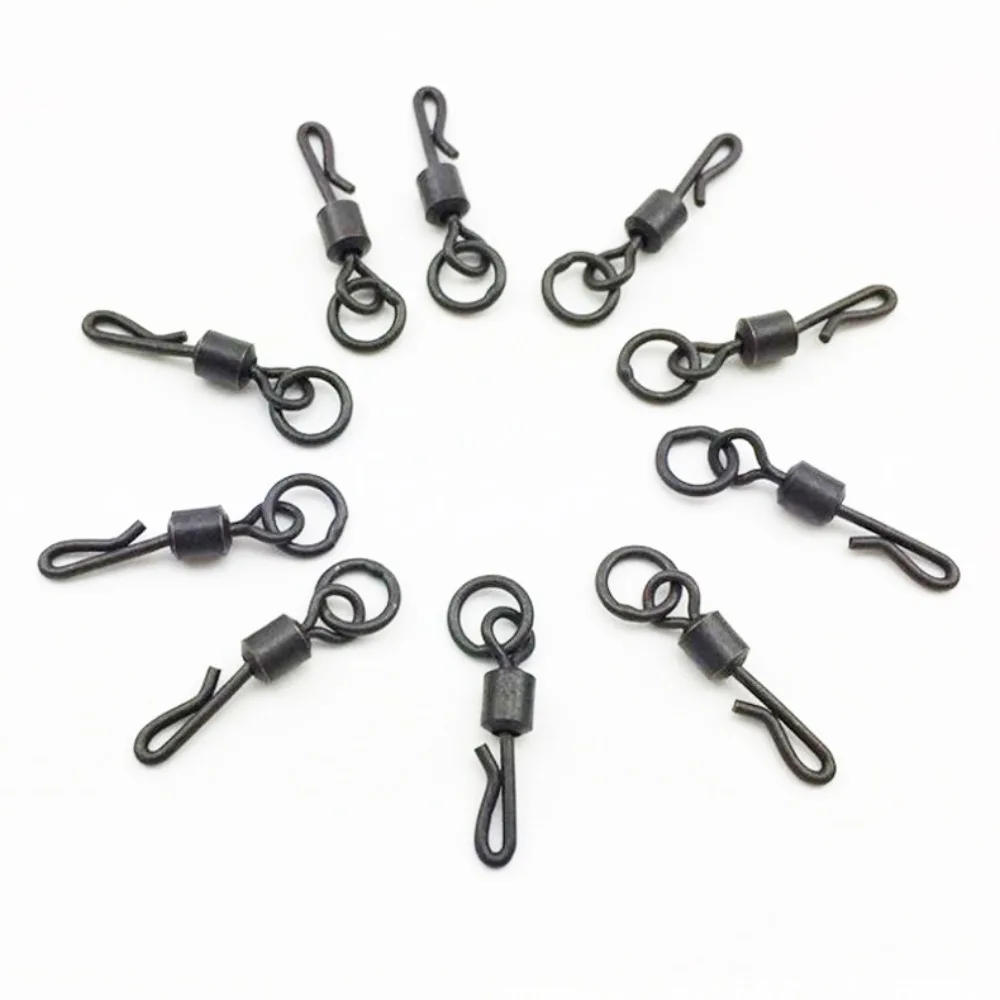 

Accessories Fishing Swivel Carp Fishing Chod Fishing Connector Q-shaped Swivel Line Group Protection Tube Heli Beads