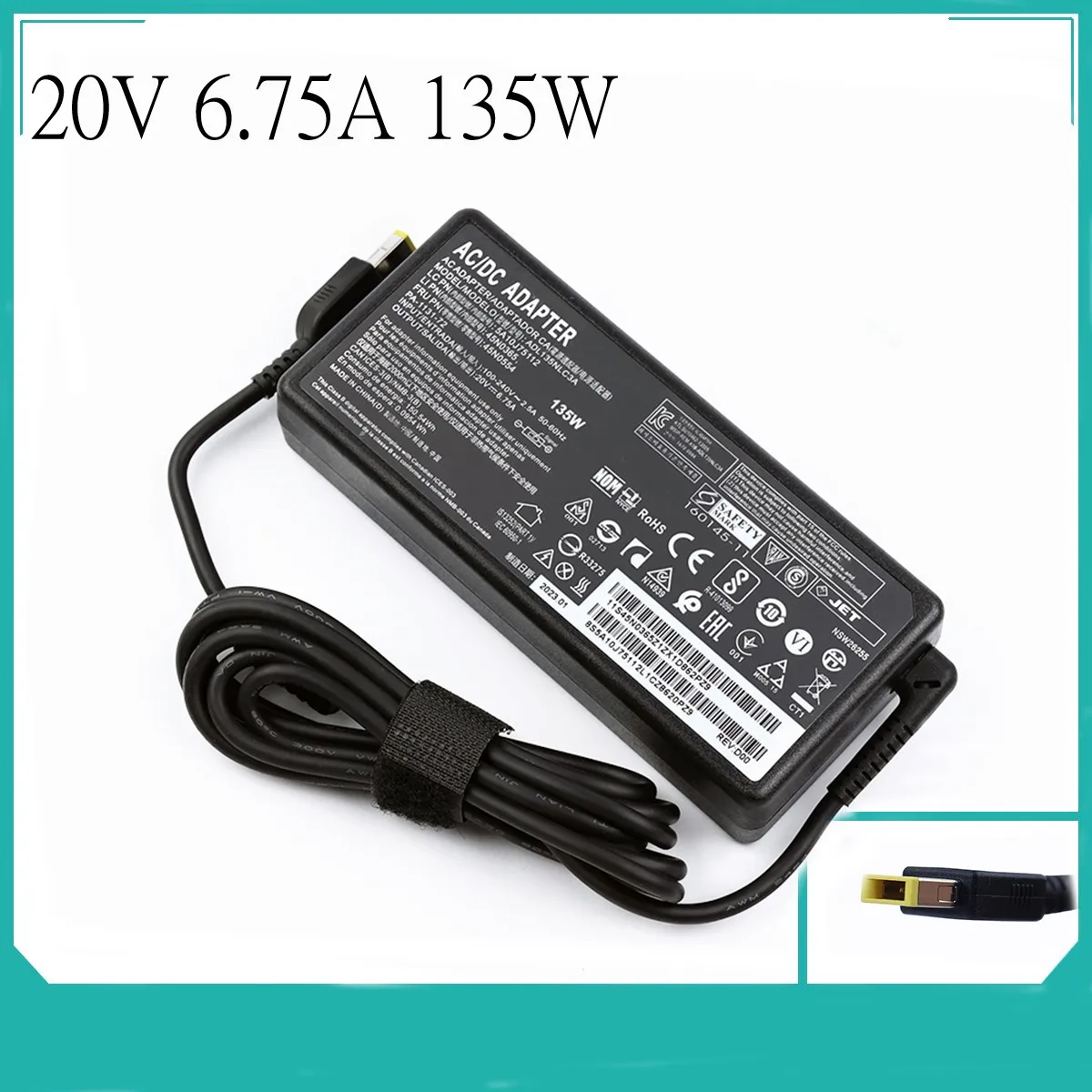 135W 20V 6.75A Laptop AC Adapter Charger for Lenovo IdeaPad Y50 ADL135NDC3A 36200605 45N0361 45N0501 Y50-70-40 t540p