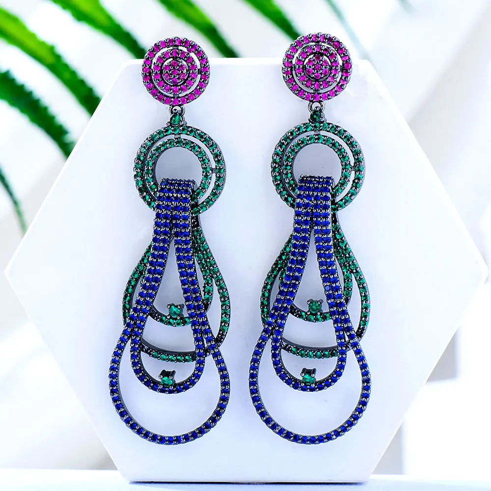 

GODKI Brand New Trendy серьги Pendant Earrings For Women Bridal Wedding Party Earrings Fashion Luxury Gift Jewelry High Quality