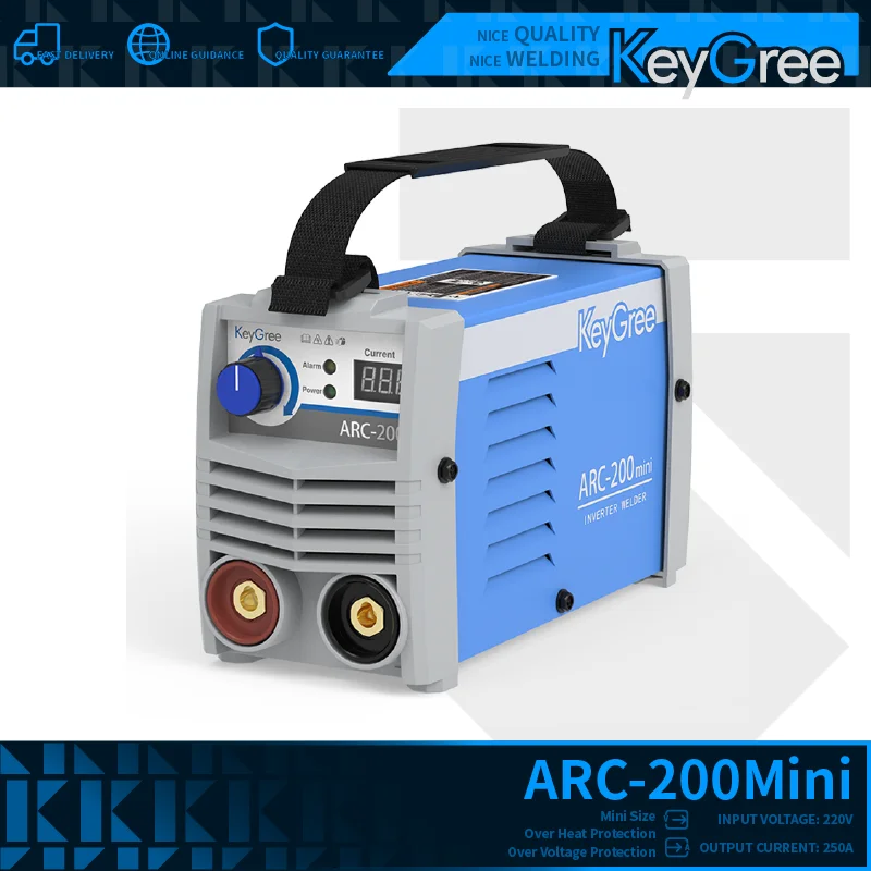 

KeyGree ARC-200 Mini Euro Quality 100A ARC Welding Machine Single Phase 220V Inverter MMA Portable Welder Welding Machine
