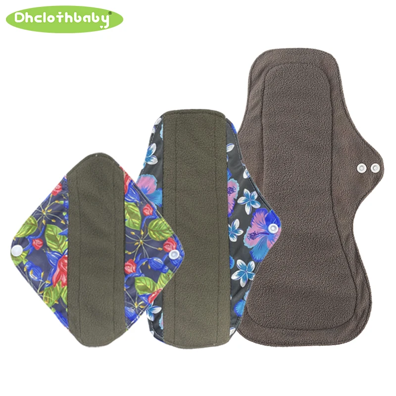 

Random Mix Fashion Stylish Flower Print Small Medium Large Bamboo Charcoal Reusable Sanitary Pads For Monthly Menstrual Period