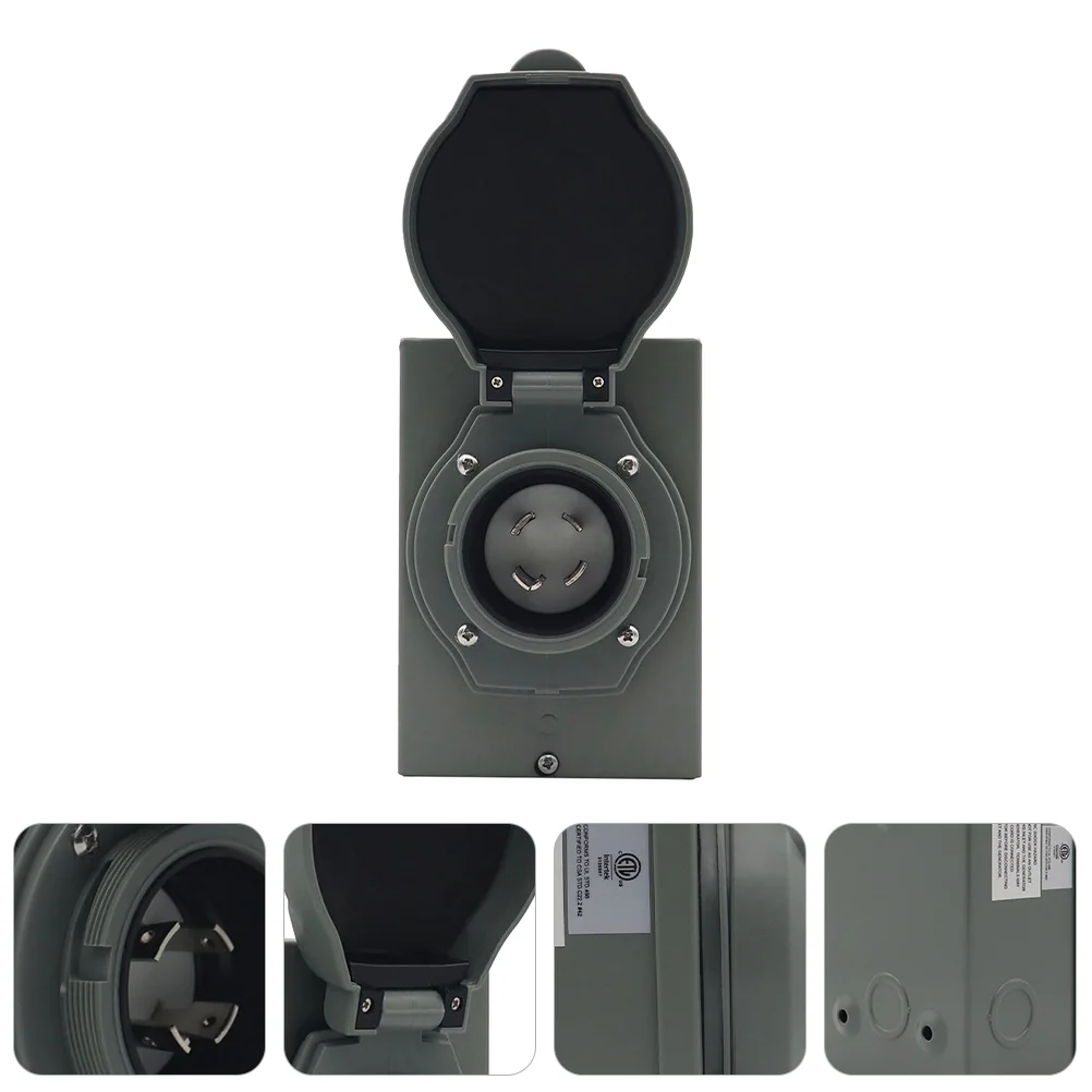 

Weatherproof Generator Power Inlet Box Outdoor Use Power Inlet Box for RV Camper