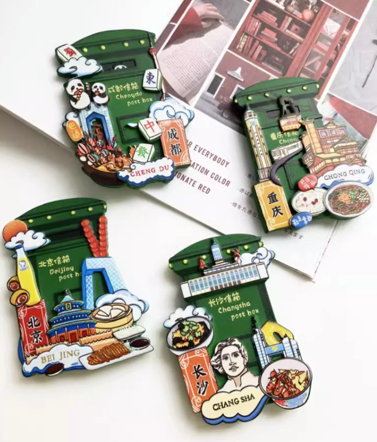 Почтовый ящик магниты на холодильник домашний декор наклейка Пекин Чунцин Чанша
