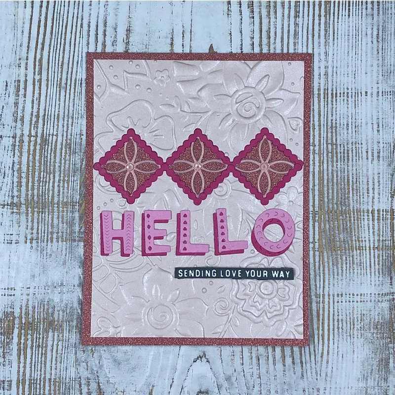 Тисненая папка с текстурой 3-d-Богемские растения