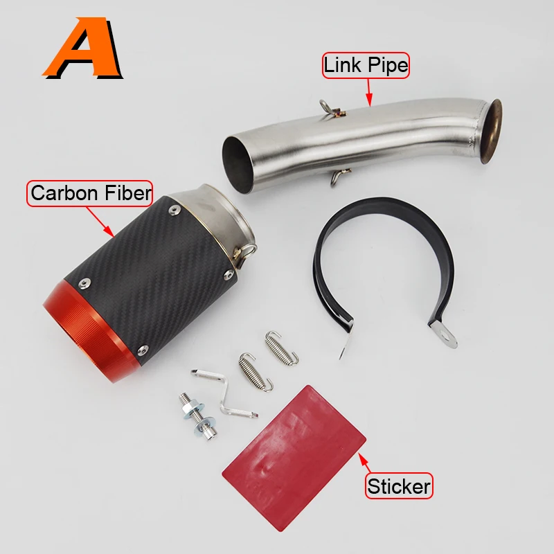 

Выхлопная система мотоцикла глушитель выхлопа с дБ убийца Средний звеньевой трубы скольжения для DUKE125 250 390 RC390 RC125 RC250 2017-2019