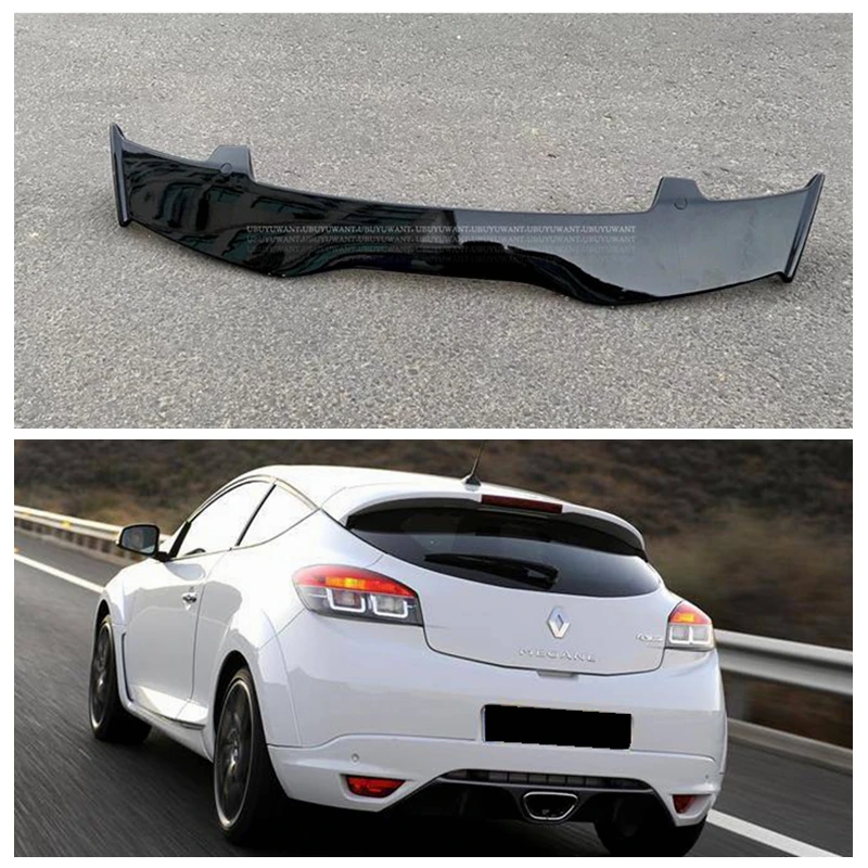 

Rear Wing For Renault Megane rs sport Lip Spoiler 2008 - 2016 ABS Plastic Carbon Look Roof Wing Spoiler Body Kit Car Accessories
