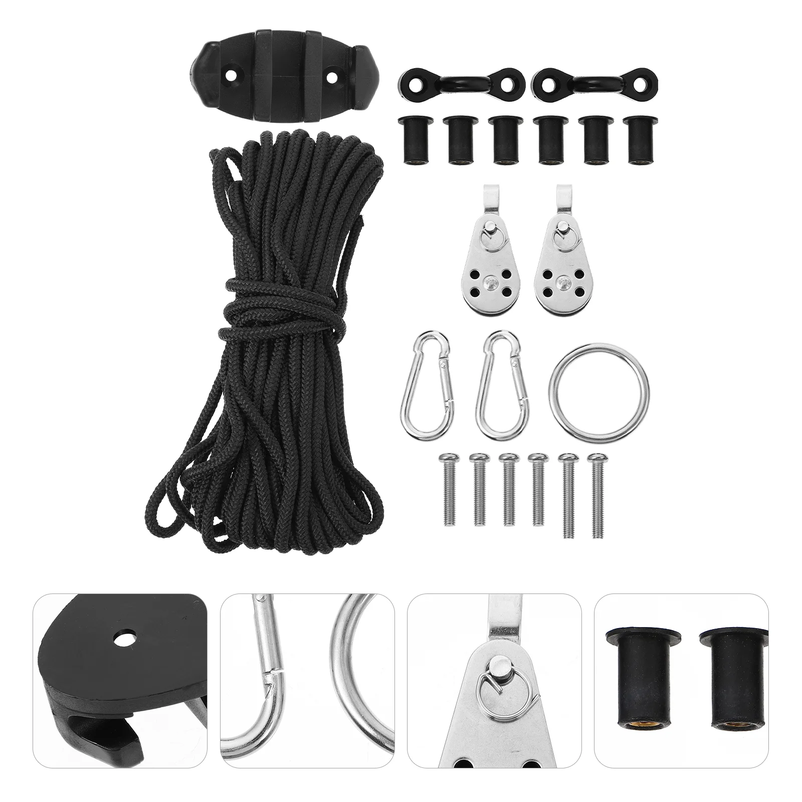

Kayak Kit Deck Loop Anchor Cleat Canoe Trolley Fishing Kayaks Pad Eye Accessories Tie Down Supply